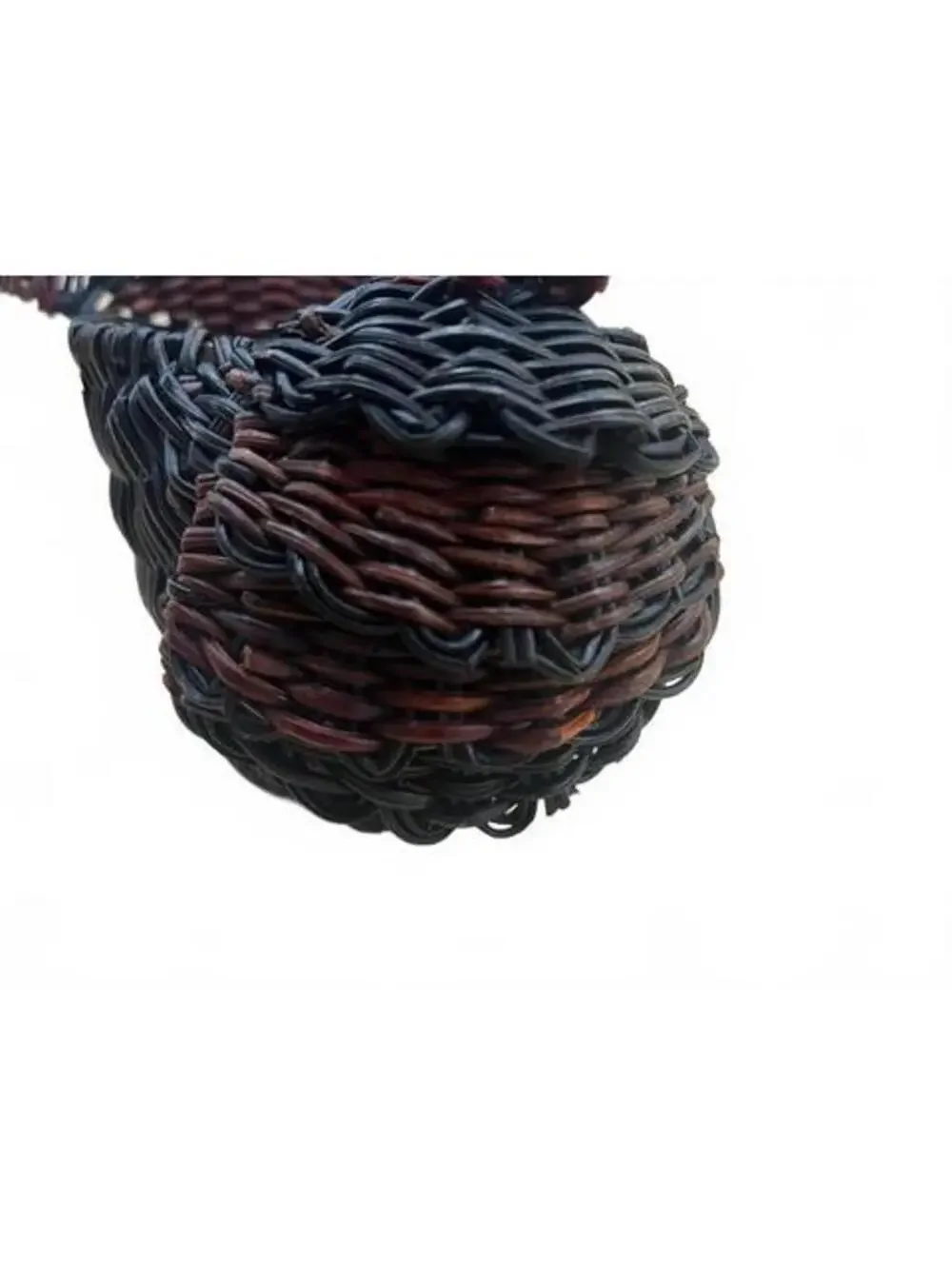 Vintage Wicker Turkey Basket Handwoven Thanksgiving Centerpiece Fall Decor